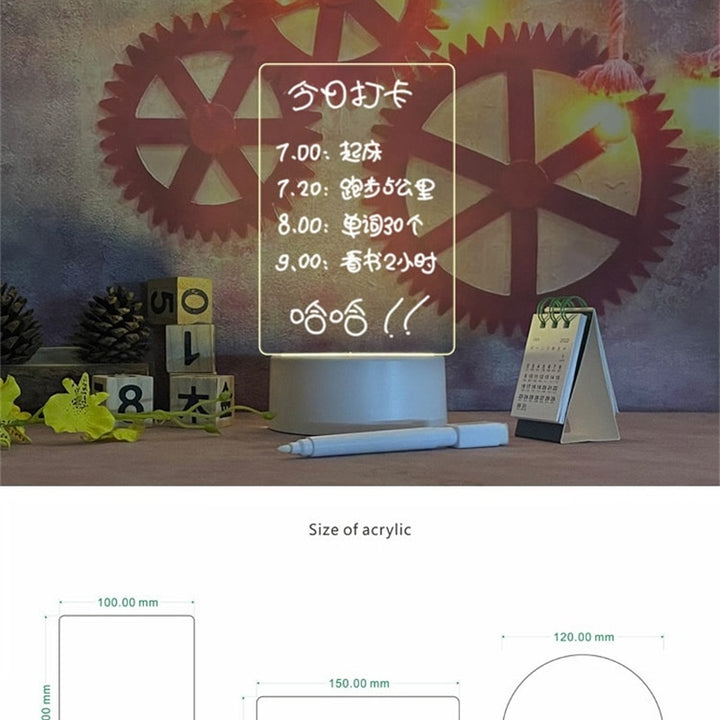 LED Note Board Acrylic Light